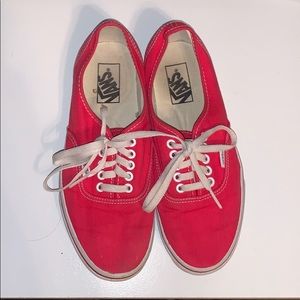 Red Authentic Vans